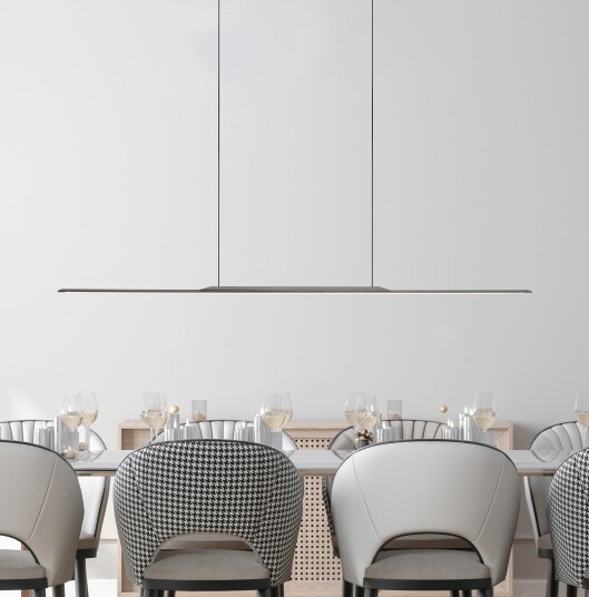 Hengelampe PURE Surface dimmbar Grå Stue Aluminium Moderne 2 Grå