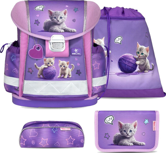Katte Skolesekk Med 4 Deler Belmil School Bags 879556