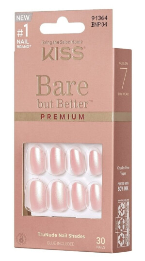 KISS Bare But Better Premium Nails Mocha