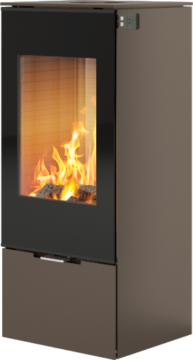 Rais Nexo 100 mocca vedovn med glassdør Rais Nexo 100 mocca vedovn med glassdør