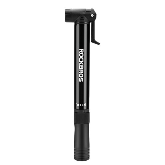 Rockbros 42320010001 Mini sykkelpumpe til ramme + skrutrekker - Svart Rockbros 42320010001 Mini sykkelpumpe til ramme + skrutrekker - Svart