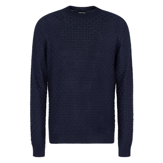 Giorgio Armani, Herre, Strikkevarer, Blå, L,