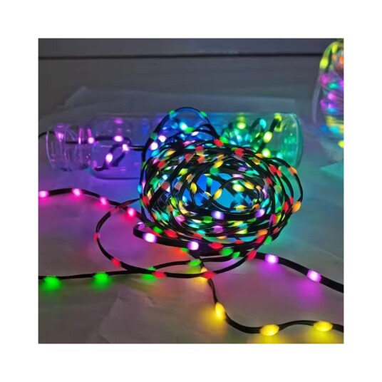5 m RGBIC LED lyskjede 50 LED grønn ledning fjernkontroll + bluetooth 230V 5 m RGBIC LED lyskjede 50 LED grønn ledning fjernkontroll + bluetooth 230V