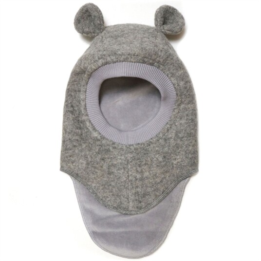 Huttelihut Elefantlue Ører Soft Ull Plys Medium Grey Melange 4-6 år/53 Huttelihut Elefantlue Ører Soft Ull Plys Medium Grey Melange 4-6 år/53