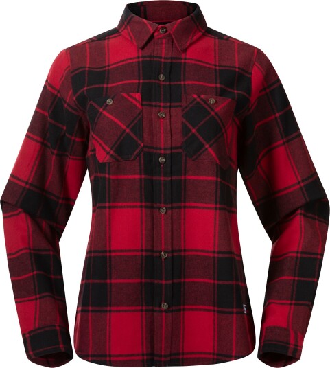 Bergans Of Norway Bergans Women's Nordmarka Flannel Shirt Red/black Check XL Bergans Of Norway Bergans Women's Nordmarka Flannel Shirt Red/black Check XL