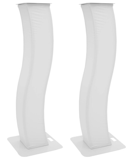 EuroLite 2x Stage Stand 150cm Kurvet Inkl. Trekk Og Bag, Hvit
