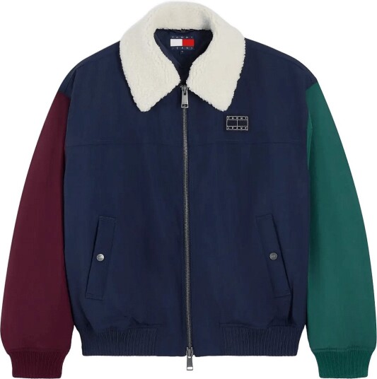 Tommy Jeans Tjm Flag Aviator Jacket   Navy   L