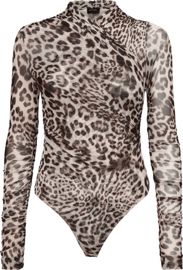 Bardot Kourtney Long Sleeve Bodysuit Beige 38