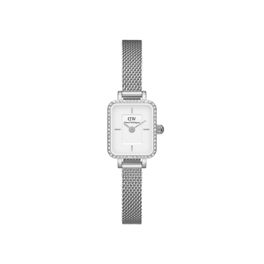 Daniel Wellington DW Watch Quadro Mini Lumine Bezel Silver 15.4x18.2mm MIC