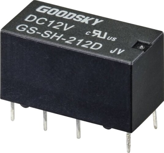 Goodsky Gs Sh 212D Printrelé 12 V/Dc 2 A 2 X Omkobler