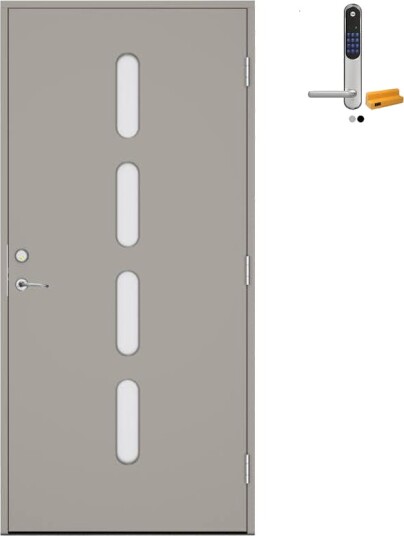 Ytterdør Swedoor Advance-Line Statement Soul med Yale Doorman Classic Home