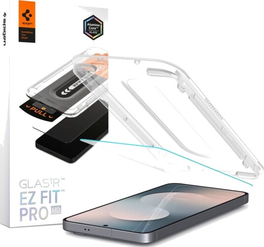Spigen Glass tR EZ Fit Pro HD Skjermbeskytter for Samsung Galaxy S25 FE - Transparent