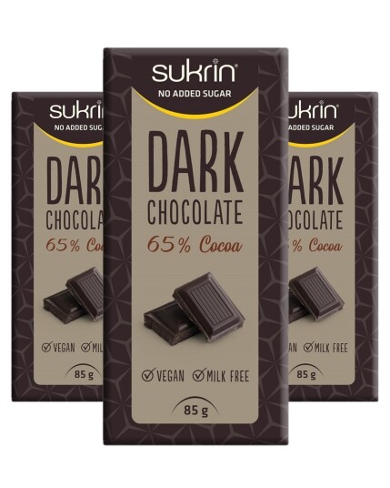 Funksjonell Mat Sukrin Dark Chocolate 3x85 g