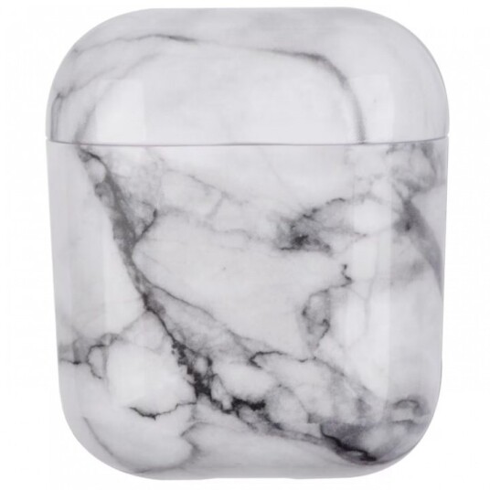 Beskyttelsesetui i marmormønster til Apple Airpods, Lysegrå