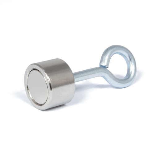 SuperMagneter Pot Magnet Ø 20 X 13 Mm   Løftekraft 13 Kg   Leveres Med Løfteøye M5