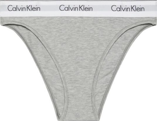 Calvin Klein High Leg Tanga - Grey - M
