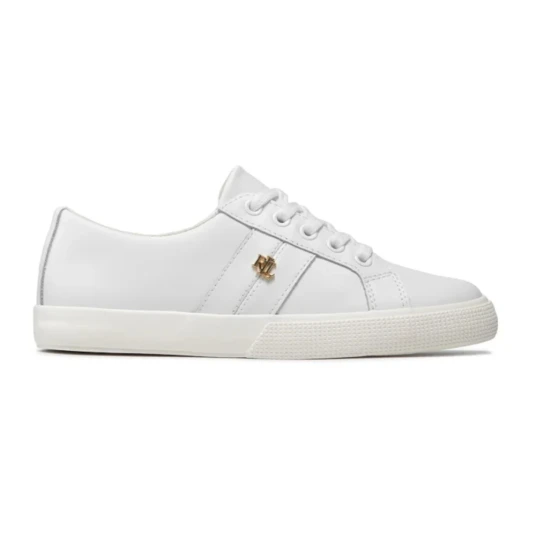 Lauren Ralph Lauren Janson Ii Action Leather Sneaker - White - 42 Lauren Ralph Lauren Janson Ii Action Leather Sneaker - White - 42