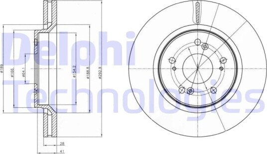DELPHI BG4250C Bremseskive