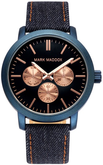 Mark Maddox Herreklokke HC3025 37 Classic Lær Ø42 mm