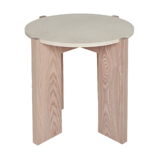 OYOY Lune marmor sofabord Ø50 cm Natur-white