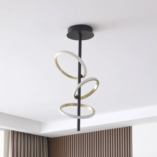 Lucande Madu LED-taklampe med ringformede elementer 4000K