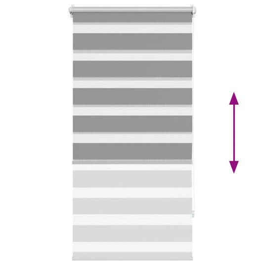vidaXL Zebra Gardiner 80 x 150 cm Grå