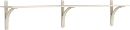 Levi Wall Shelf 180 cm Small Aluminium / White Pigmented Ash