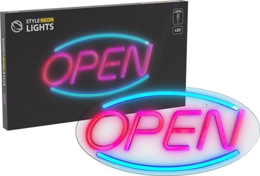 Manta Style Neon Vegglampe Åpen