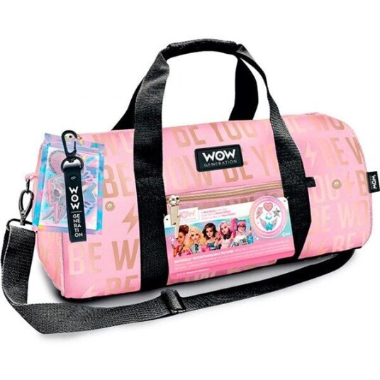 WOW Generation Rosa Duffle Gymbag 43L med Patcher WOW Generation Rosa Duffle Gymbag 43L med Patcher