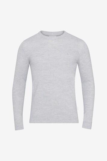 Lindbergh Pullover Merino Knit O neck Grå