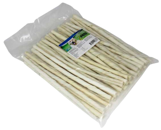 2 Pets Vridd Tyggepinne for Hund 24 cm - Glutenfri 50-pk