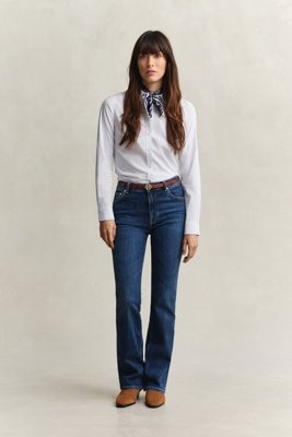 Slim fit Flared Stretch Jeans DARK BLUE WORN IN 27