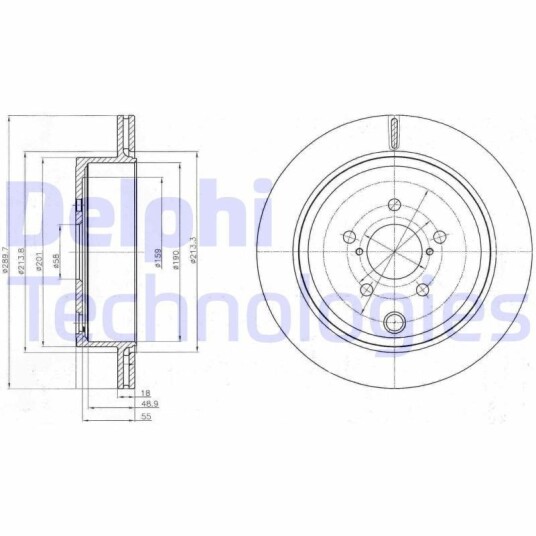 Bremseskive DELPHI BG4288