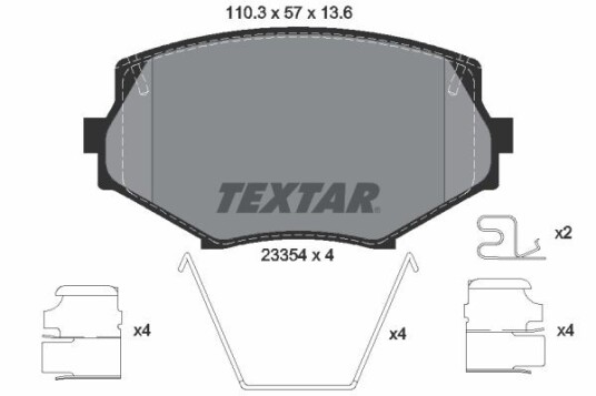 Bremseklosser TEXTAR 2335404