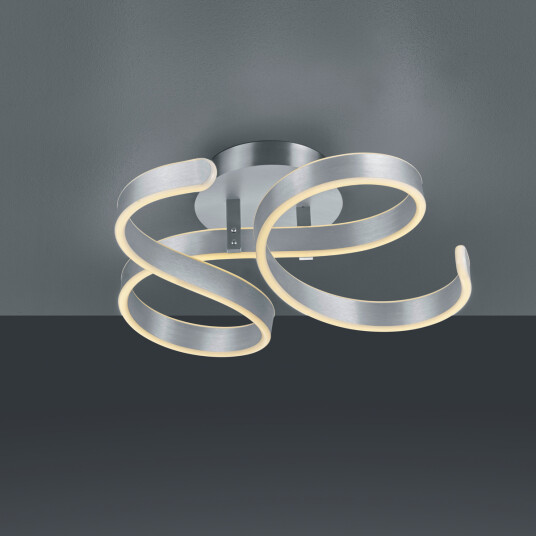 Trio Lighting Francis taklampe - Børstet aluminium Trio Lighting Francis taklampe - Børstet aluminium