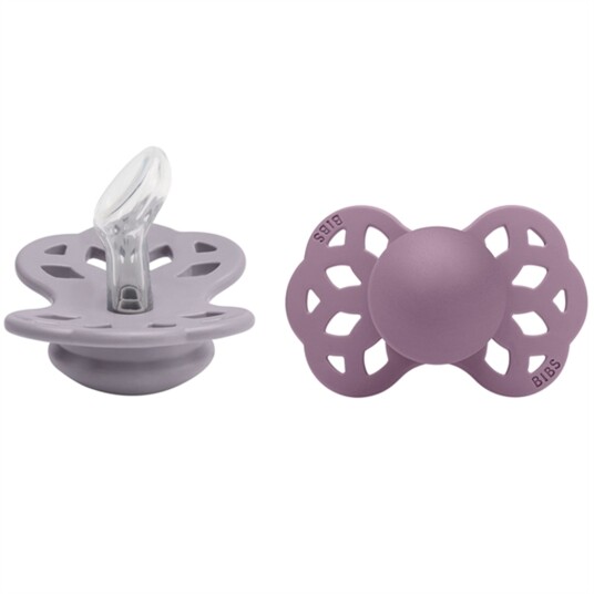 Bibs Infinity Silikon Smokk 2-pack Fossil Grey/Mauve 2
