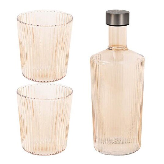Paveau   Ribbed Elegance gaveeske Bells 3 deler beige