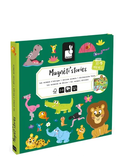 Janod Magneti'stories African Animals Green