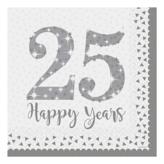 Servietter 25 Happy Years 16 pakning