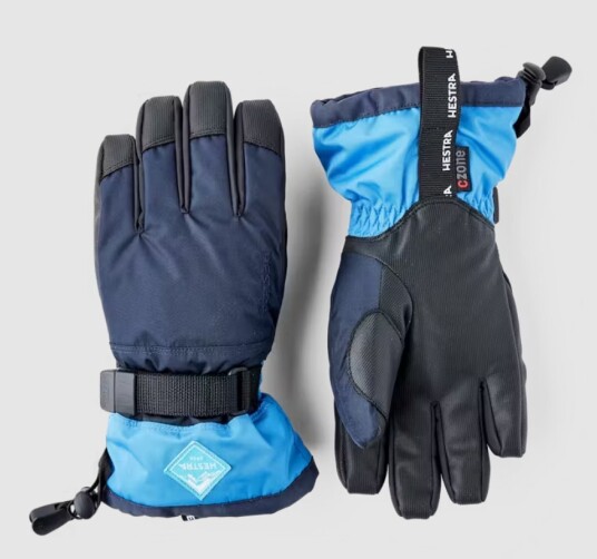 Hestra Gauntlet CZone Jr. 5 finger Dark navy & sky blue 7