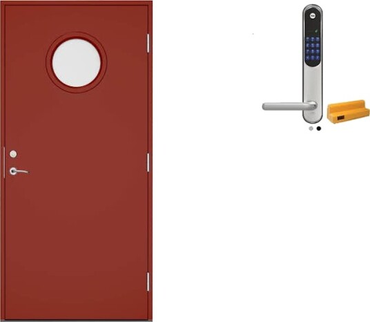 Ytterdør Swedoor Clever-Line+ Sibbo med Yale Doorman Classic Home