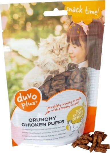 Duvo+ Crunchy Puffs Kylling Kattegodbit 50 G Duvo+ Crunchy Puffs Kylling Kattegodbit 50 G