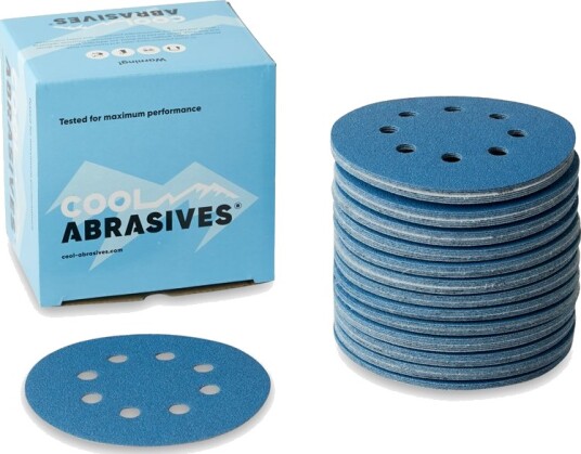 Slipeskiver Ø125 mm for alle eksenterslipere unntatt Festool 100 stk.   Cool Blue  Korn Blandet pakke