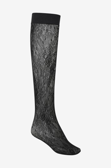 Swedish Stockings   Knestrømper Rosa Lace Knee highSvart