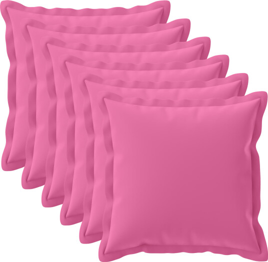 vidaXL Putetrekk 6 stk. HOUTEN Rosa 55 x 55 cm Polyester