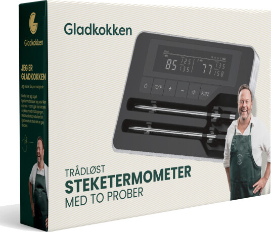 Gladkokken Steketermometer trådløst dobbelt til kjøtt Gladkokken Steketermometer trådløst dobbelt til kjøtt