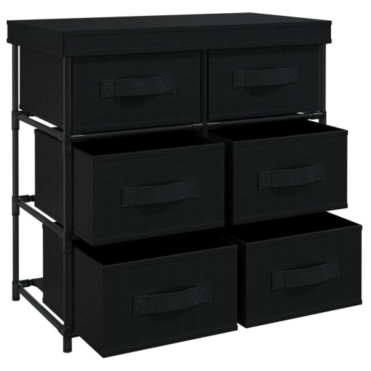 vidaXL Oppbevaringsskap med 6 skuffer 55x29x55 cm svart stål vidaXL Oppbevaringsskap med 6 skuffer 55x29x55 cm svart stål