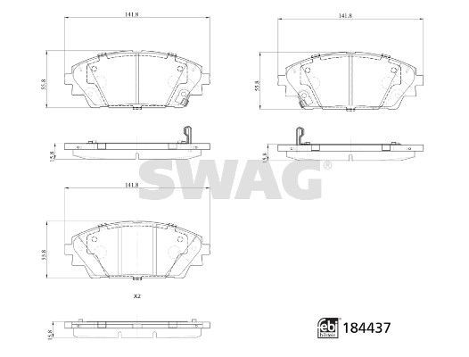 Bremseklosser SWAG 33 10 9371