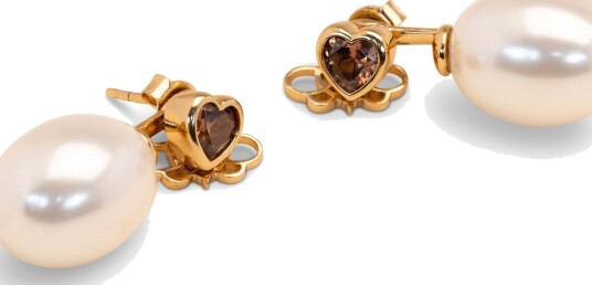 Lily and Rose Odette earrings   Chocolate pearl