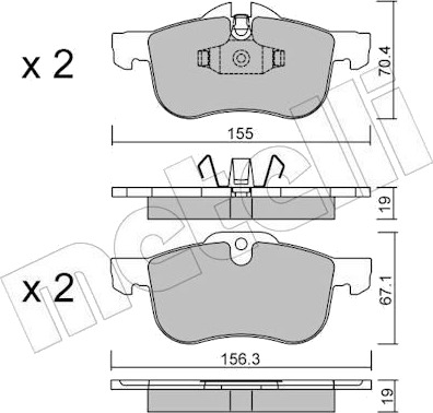 METELLI 22 0307 0 Bremseklosser